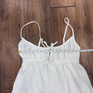 Aerie Cotton Lightweight Raw Hem White Women's Size Small Summer Dress Beach thumbnail 9