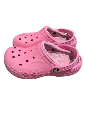 Crocs Baya Lined Clogs Pink Faux Fur Fleece Comfort Shoes Unisex W8 M6 thumbnail 3