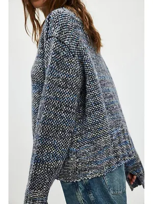 NWT Free People Cotton Candy Sweater Blue Medium thumbnail 3