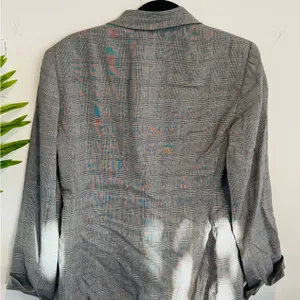 Jones New York Black and Gray Plaid Blazer thumbnail 3