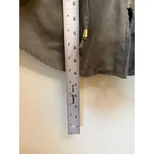 Maurices Utility Jacket Women XL Gray Excellent Hooded Drawstring Waist Anorak thumbnail 6