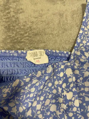 Sienna Sky Pastel Blue Ditsy Floral Mini Summer Dress thumbnail 4