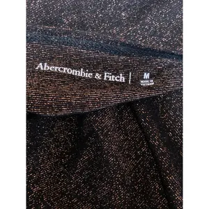 Abercrombie & Fitch Womens Brown Glitter Long Sleeve Twist Front Crop Top Size M thumbnail 5