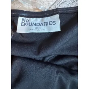 No Boundaries Glam Party Sexy Strapless Jumpsuit Wide Leg Slit L 12-14 Metallic thumbnail 7
