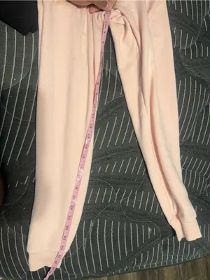 Women’s DKNY logo rhinestone drawstring sport pink jogger sweatpants size small thumbnail 9