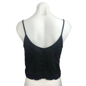 Love Squared Black Floral Embroidered Cami Camisole Boho Hippie Tank Top Size M thumbnail 2