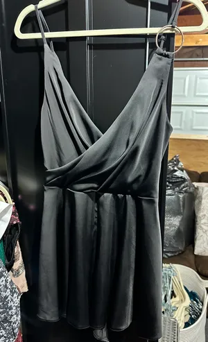 ASOS Satin Black Romper thumbnail 1