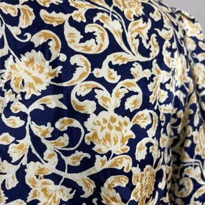 Vintage Dress 80s Long Sleeve Pencil Officecore Puff Sleeves Floral High‎ Neck thumbnail 8