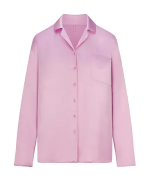 SKIMS *TOP ONLY* Woven Shine Long Sleeve Sleep Top- Size XS thumbnail 1