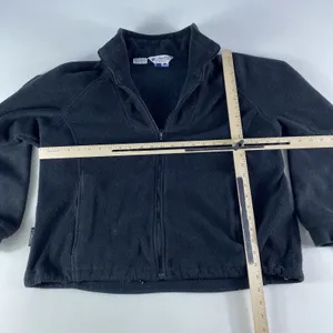 Columbia Jacket Women's Large Black Full Zip Fleece Zip Pockets Core Interchange thumbnail 6