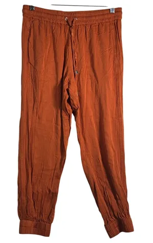 Nanette‎ Lepore Women's Rust Burnt Orange Lyocell Jogger Pants Size Medium thumbnail 1