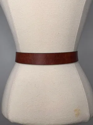 Womens Leather Boho Minimalist Brown Buckle Belt thumbnail 6