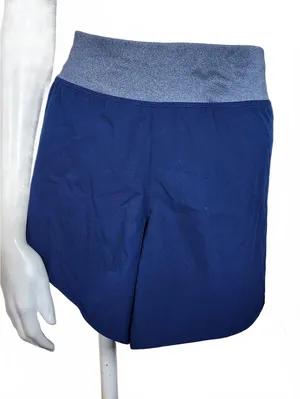 Avia Women's Blue Athletic Shorts with Gray Waistband, Size Large thumbnail 2