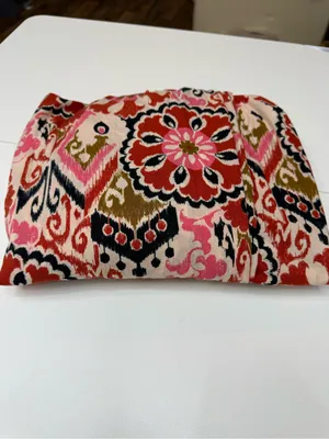 Zara Red and Pink Printed Midi Shirt Dress size S thumbnail 10