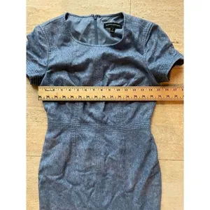 Banana Republic‎ Petite blue Denim Short-Sleeve Dress Casual Office Wear size 0 thumbnail 3