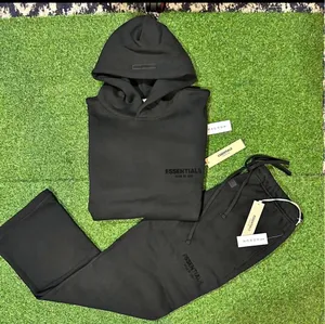 Essential black set Sweatpants & hoodie New size medium thumbnail 1