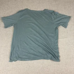 Eileen Fisher Shirt Womens M Blue V-Neck Short Sleeve Organic Cotton Jersey Top thumbnail 9