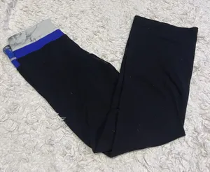 Lululemon Women’s Black Yoga Athletic Leggings Pants Size 6 Blue Waisted Flare thumbnail 1
