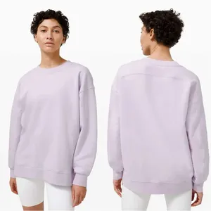 Lululemon Perfectly Oversized Crew Neck Sweatshirt Cotton Terry Lavender Dew 6 thumbnail 1