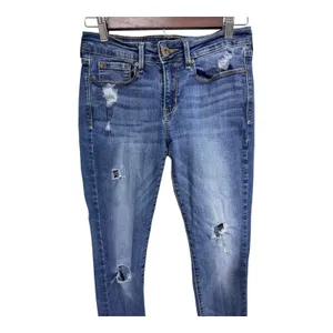 Denizen From Levi's Distressed Jegging Jeans Skinny Fit Blue Stretch Womens 5/27 thumbnail 2