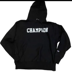 Champion Black White Sweatshirt Original L Athletic Hoodie Retro thumbnail 1