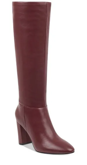Marc Fisher Tall Over-the-Knee Leather Boot - Burgundy thumbnail 1