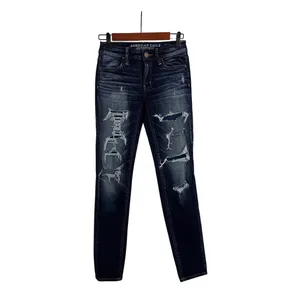 American Eagle Distressed Denim Blue Skinny Jegging Jeans Size 00 thumbnail 2