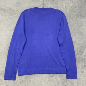 J.Crew Teddie Sweater Womens Medium Blue Cotton Crewneck CF165 thumbnail 7
