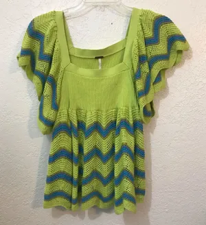 Free People crochet blouse size M thumbnail 1