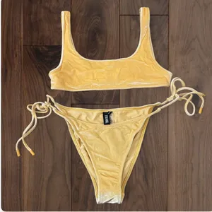 Triangl Astrid Bikini Top & Vinca Bottoms Set Velvet Crush Apricot Size Large thumbnail 4