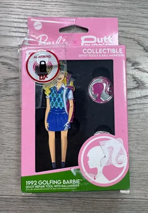 Barbie x Putt Buddies 1992 Golfing Barbie Divot Tool Ball Marker Set‎ thumbnail 1
