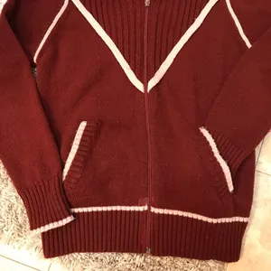 Vintage Sultra zip up sweater jacket maroon size S 70’s era Pockets thumbnail 4