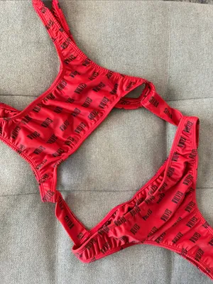 Two Wolves Swimwear one piece all over spell out size XS thumbnail 2