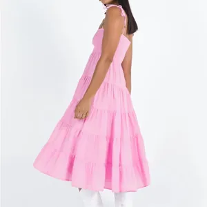 Princess Polly Pink Tiered Midi Sundress thumbnail 3