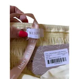 NWT - Meshki Olivette Strapless Chiffon Maxi Dress in Lemon Sherbert- Size M thumbnail 4