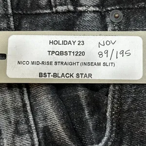 Hudson Nico Mid Rise Straight Inseam Split Black Star Denim‎ Jeans Size 25 NWT thumbnail 8