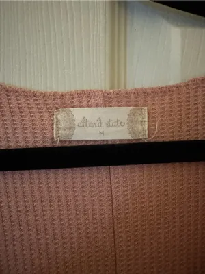 Altar'd State Dusty Rose V-Neck Knit Sweater thumbnail 2