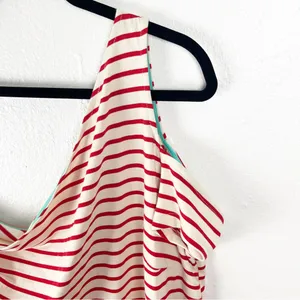 ANTHROPOLOGIE MAEVE 100% Cotton Marketa Striped One Shoulder Dress XL Nautical thumbnail 5