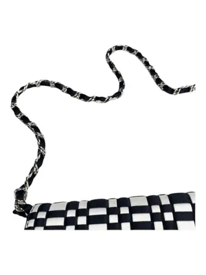 White House Black Market WHBM 𖣴 Checkerboard Chain Handle Mini Bag 𖣴 B + W 𖣴 thumbnail 5