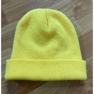 Neon‎ Yellow Knit Beanie Winter Hat thumbnail 2