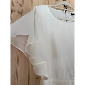 NWT Lulus Blissful Love Ivory Cutout Mini Skater Dress Party Night Out Flowy M thumbnail 3