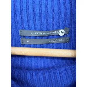 NEW Anthropologie The Thea Twofer Sweater Maxi Dress‎ Mock Turtle Neck M Blue thumbnail 8