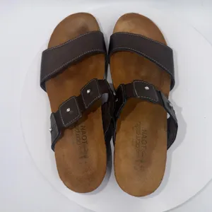 Naot Ashley Women Bronze Metallic Leather Rhinestone Slide Sandals Size 40 thumbnail 6