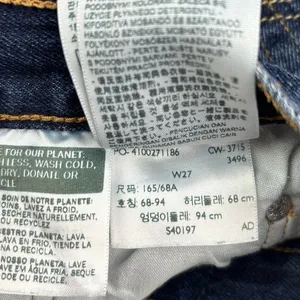 Levi’s 501 Blue Denim Distressed Cut-Off Raw Hem Button Fly Jean Shorts Size 27 thumbnail 5