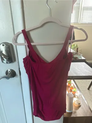 Y2K Magenta Padded Bust Cami Tank Top | Fitted Stretch | Coquette Fairy Grunge thumbnail 4