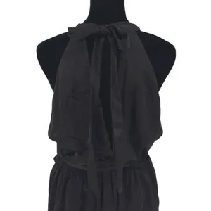 Dress Forum Womens Halter Tie Waist Cut-Out Sleeveless Jumpsuit Black Medium NWT thumbnail 4