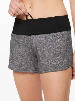 Lululemon Run Times Short II *4" in Heather Lux Multi Black / Black thumbnail 2
