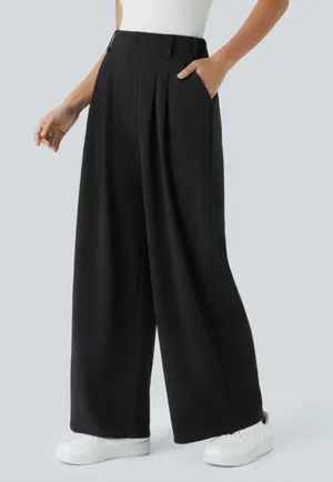 Halara Flex™ High Waisted Pocket Wide Leg Waffle Work Pants thumbnail 1
