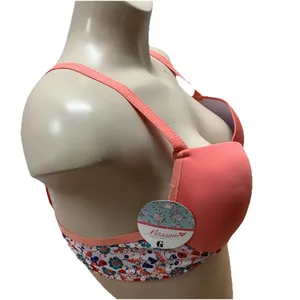 Massam Size Large Peach Floral Lace Underwire Bra. Made in Brazil New. thumbnail 4
