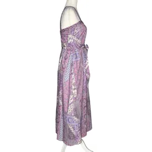 Laundry By Shelli Segal Dress 6 S Cotton Stretch Pockets Midi Patchwork‎ Cottage thumbnail 5